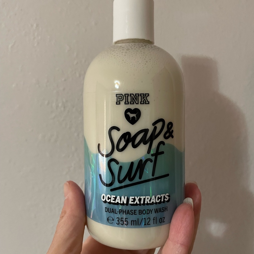 NEW PINK Victoria's Secret Soap & Surf Dual-Phase Body Wash